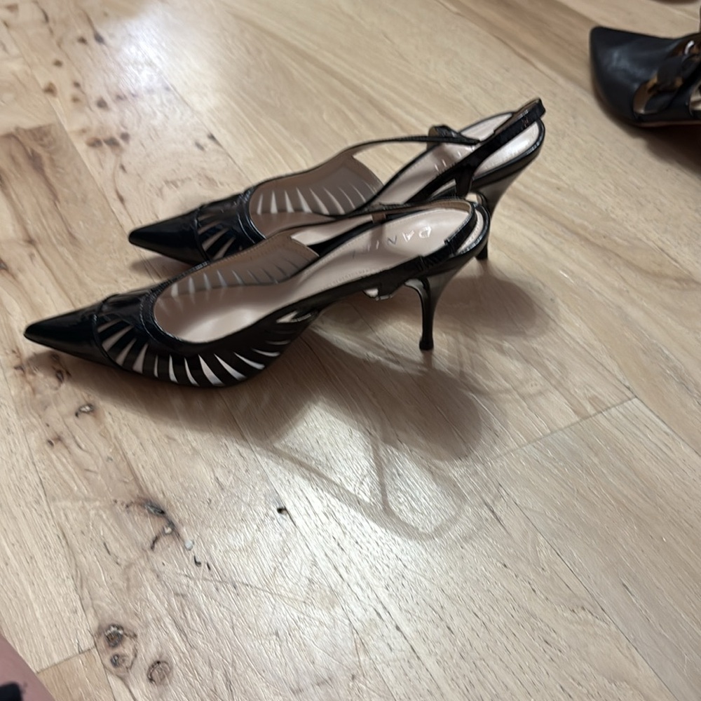 Daniel Sabrina Black Mesh Cutout Women's Heels NWOT - Picture 4 of 5